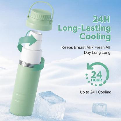 Portable Breast Milk Cooler – Travel-Ready Chiller Keeps Milk Fresh for Moms on the Go